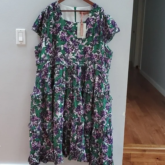 Jessakae Flowers square neck midi dress - Picture 2 of 13